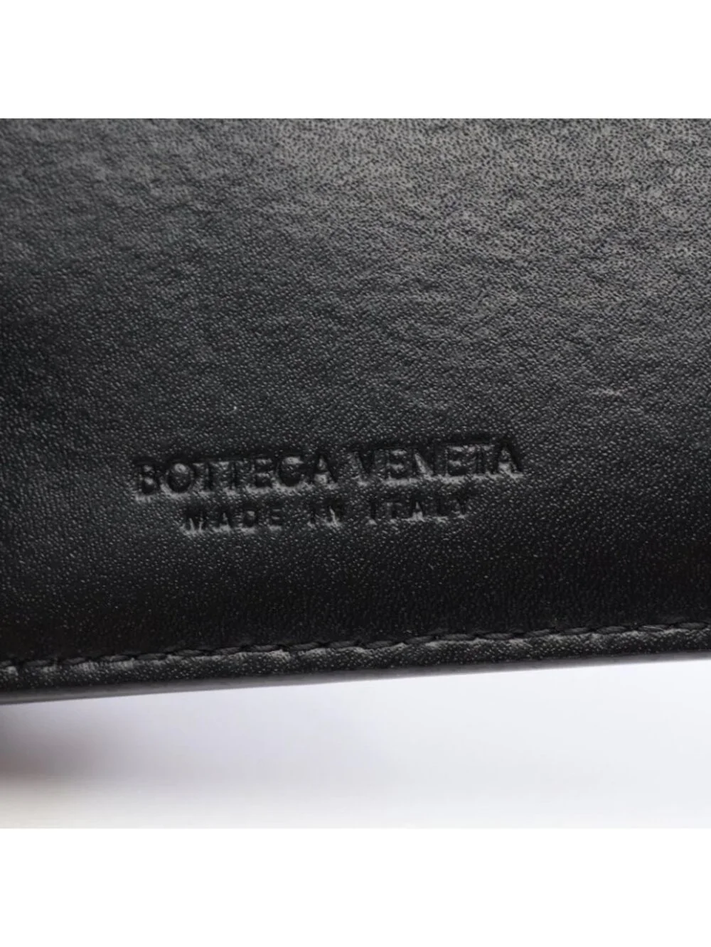 Bottega Veneta Coin Case Cassette Card Black Leather
